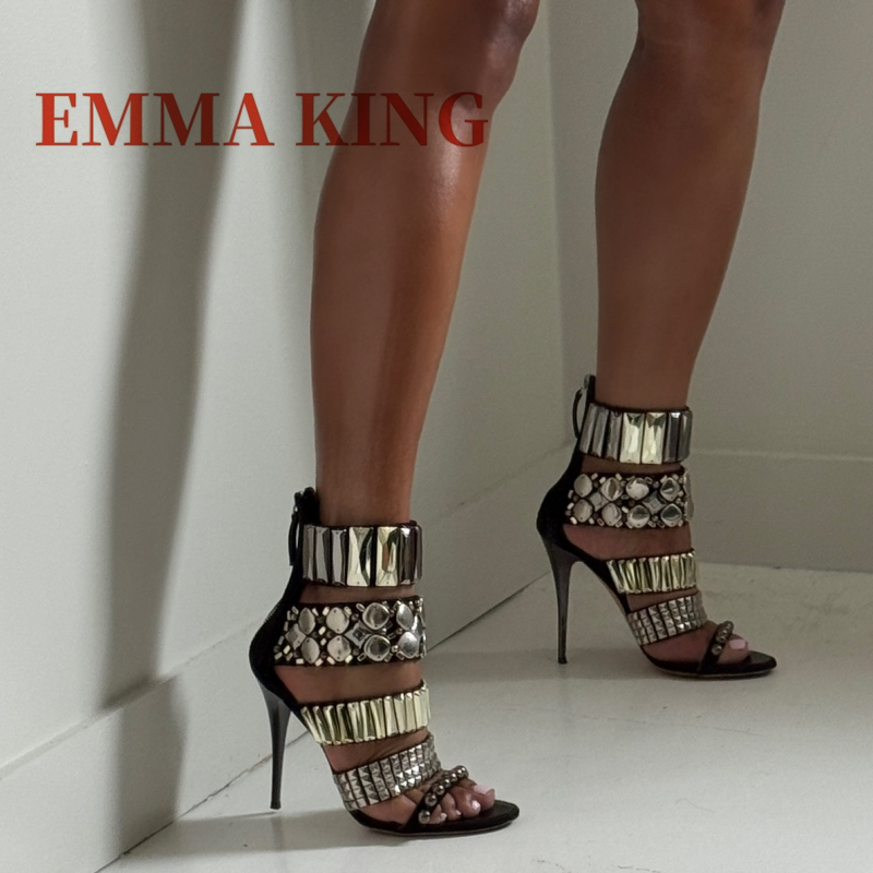 Women'S Shoes Veja - Siyah Süslenmiş Ayak Bileği Kayışı Sandalet