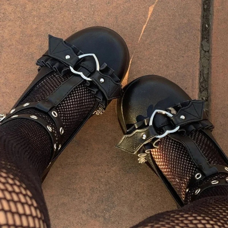 Women'S Shoes Large - Yeni Tatlı Kalp Toka Takozlar Mary