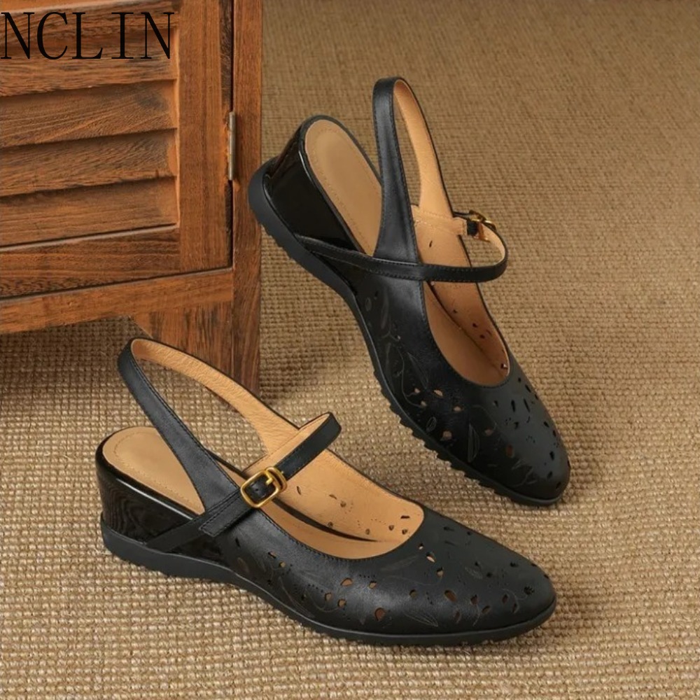 Cork Wedge Sandal - 2026 Yeni Günlük Kullanım Dolgu Topuklu