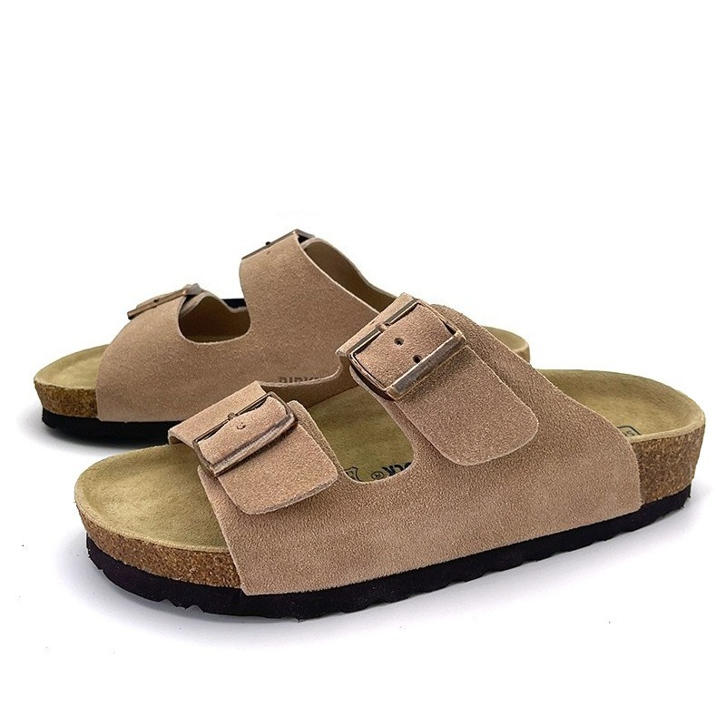 Cork Wedge Sandal - Moda Süet Deri Platform Terlik Unisex