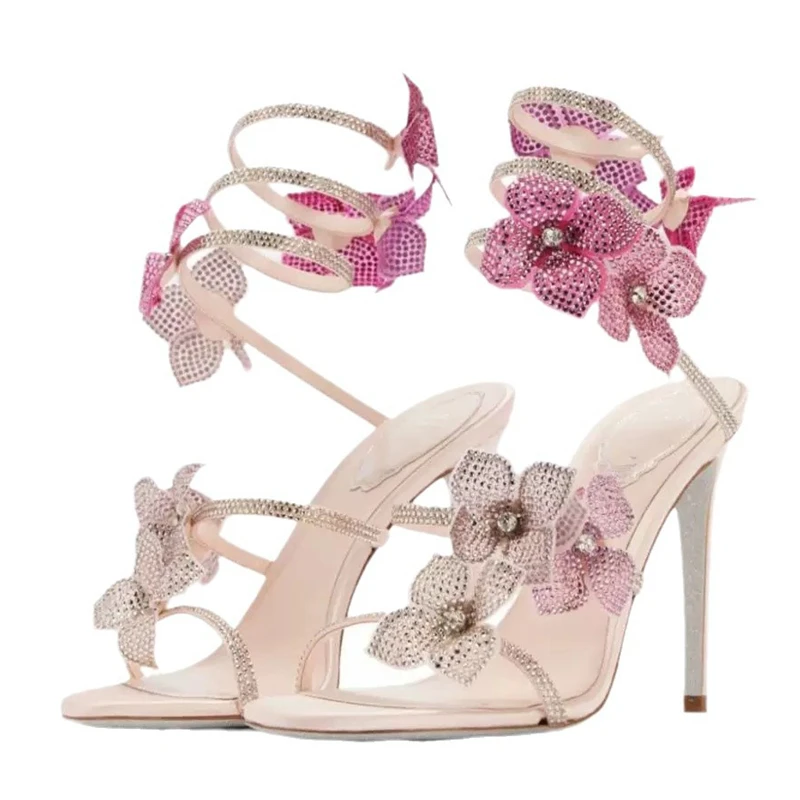 Women'S Shoes Veja - Eilyken Seksi KRISTAL Çiçek Ince Yüksek