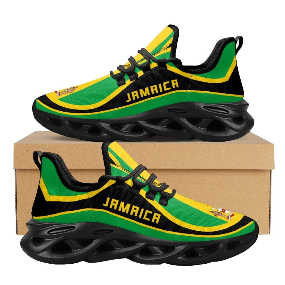 Women Shoes Name - Jamaika Bayrağı Desenli Hafif Bağcıklı File