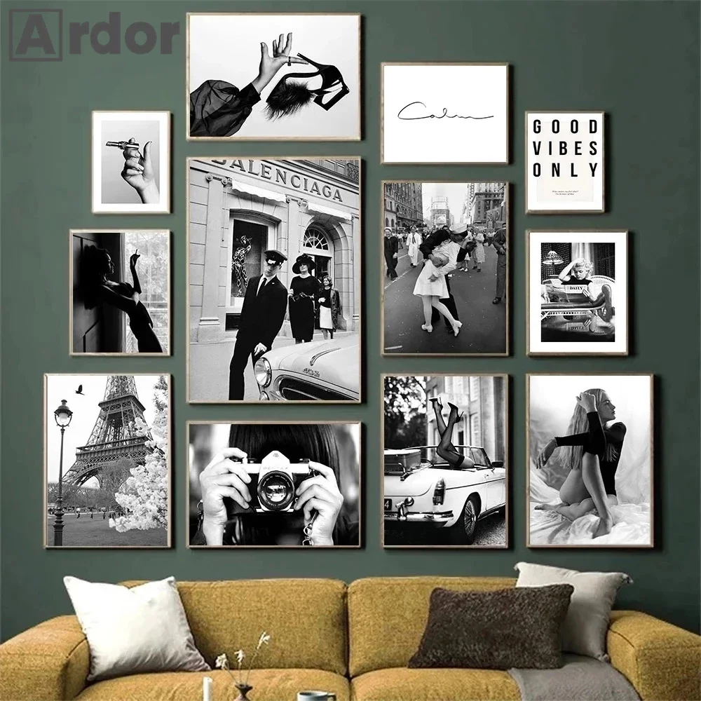 Women Shoes Quote - Moda seksi kadın duvar sanat posterleri
