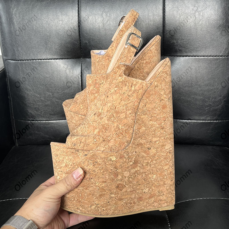 Olomm El Yapımı Kadın Yaz plat - Cork Wedge Sandal incelemesi ve fiyatı