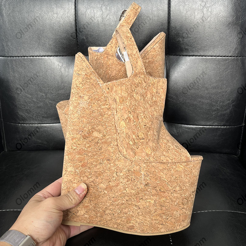 Olomm El Yapımı Kadın Yaz plat - Cork Wedge Sandal incelemesi ve fiyatı