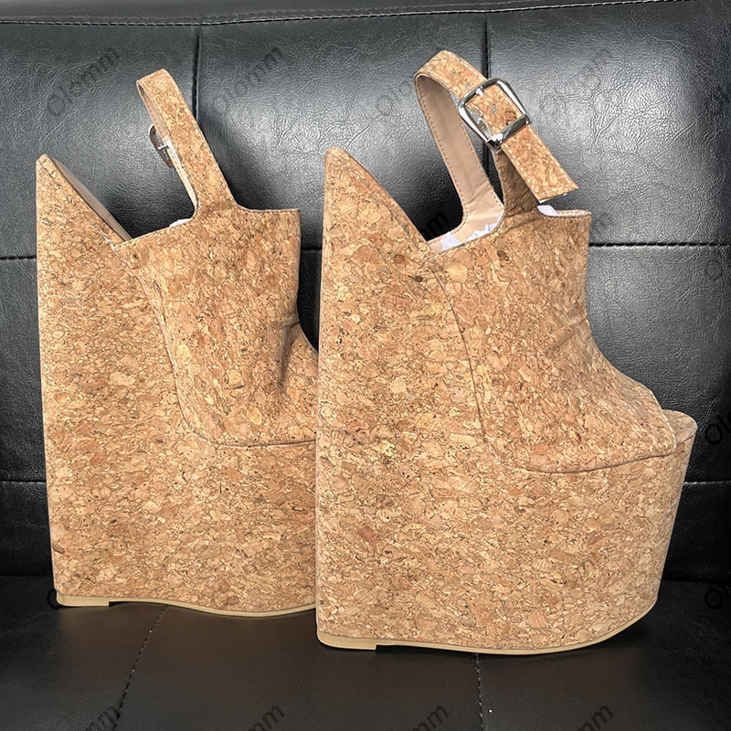 Olomm El Yapımı Kadın Yaz plat - Cork Wedge Sandal incelemesi ve fiyatı
