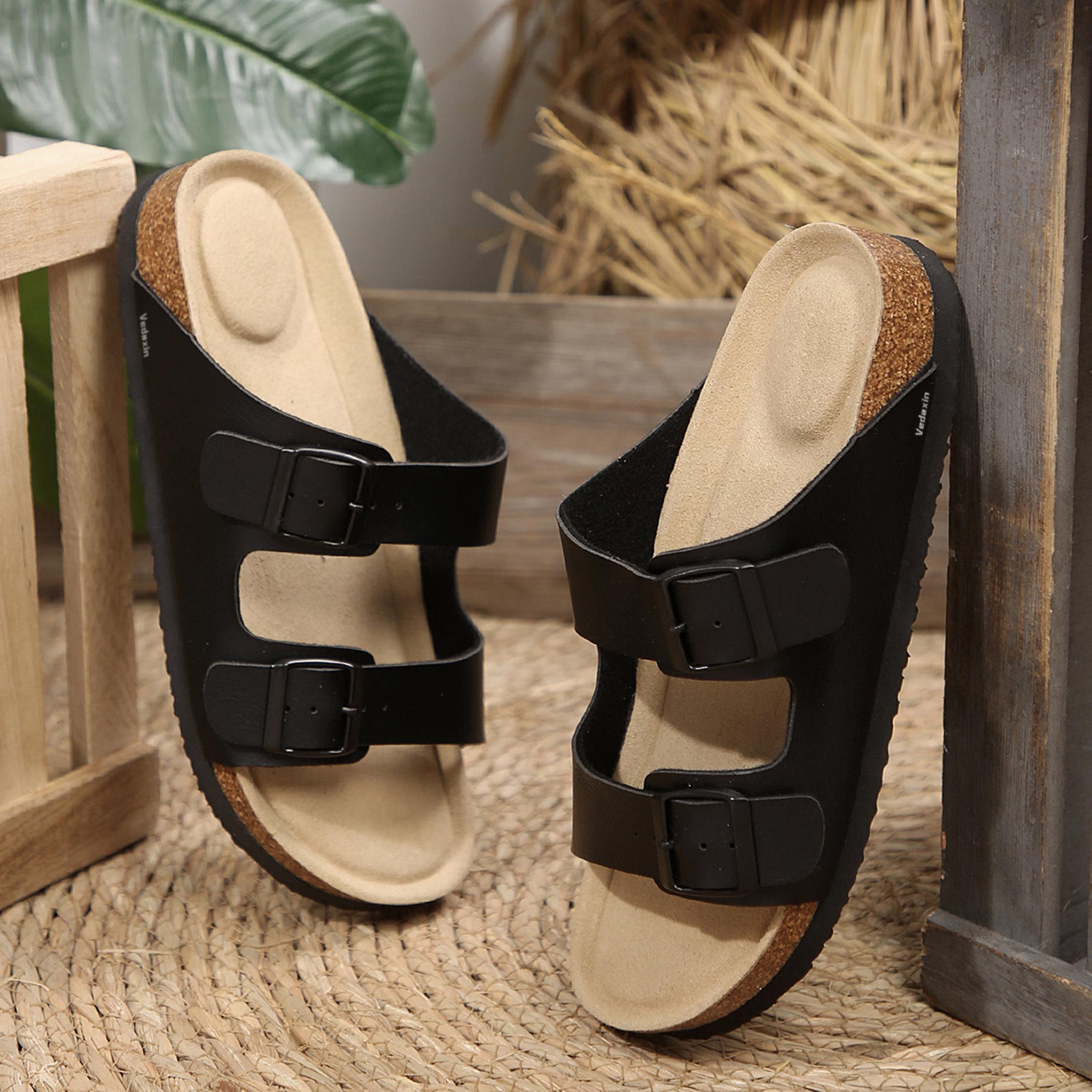 Kadınlar İçin Çift Tokalı Terl - Cork Wedge Sandal incelemesi ve fiyatı