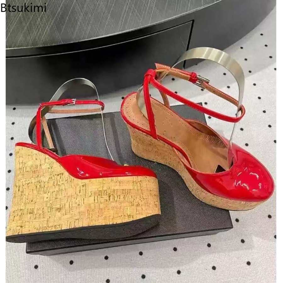 Kadın Rugan Kama Sandalet Ayak - Cork Wedge Sandal incelemesi ve fiyatı