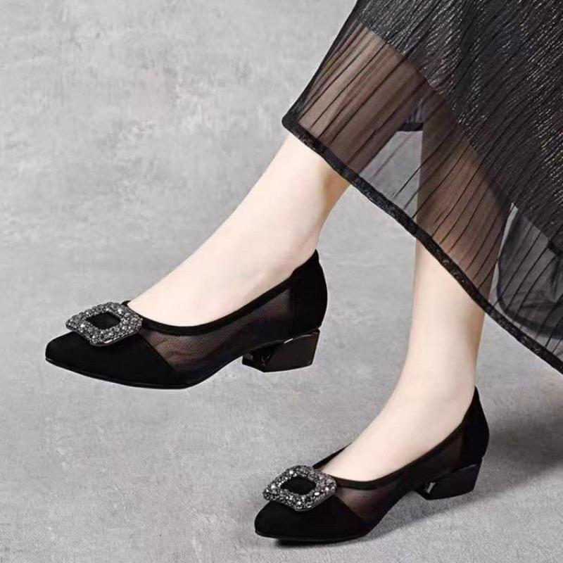 Zarif Sivri Burunlu Fileli Blo - Shoes Women Pumps incelemesi ve fiyatı