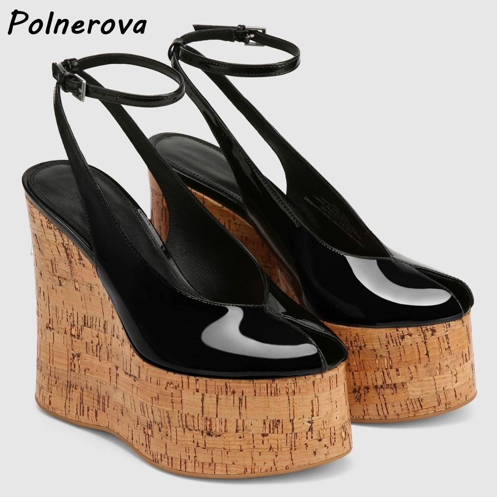 Patent Deri Kama Platform Sand - Cork Wedge Sandal incelemesi ve fiyatı